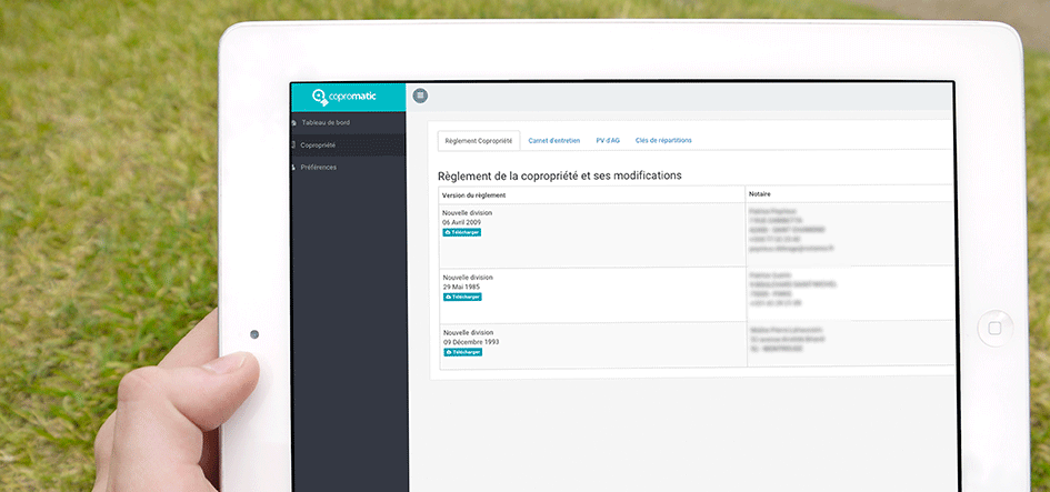 accès en ligne copropriété